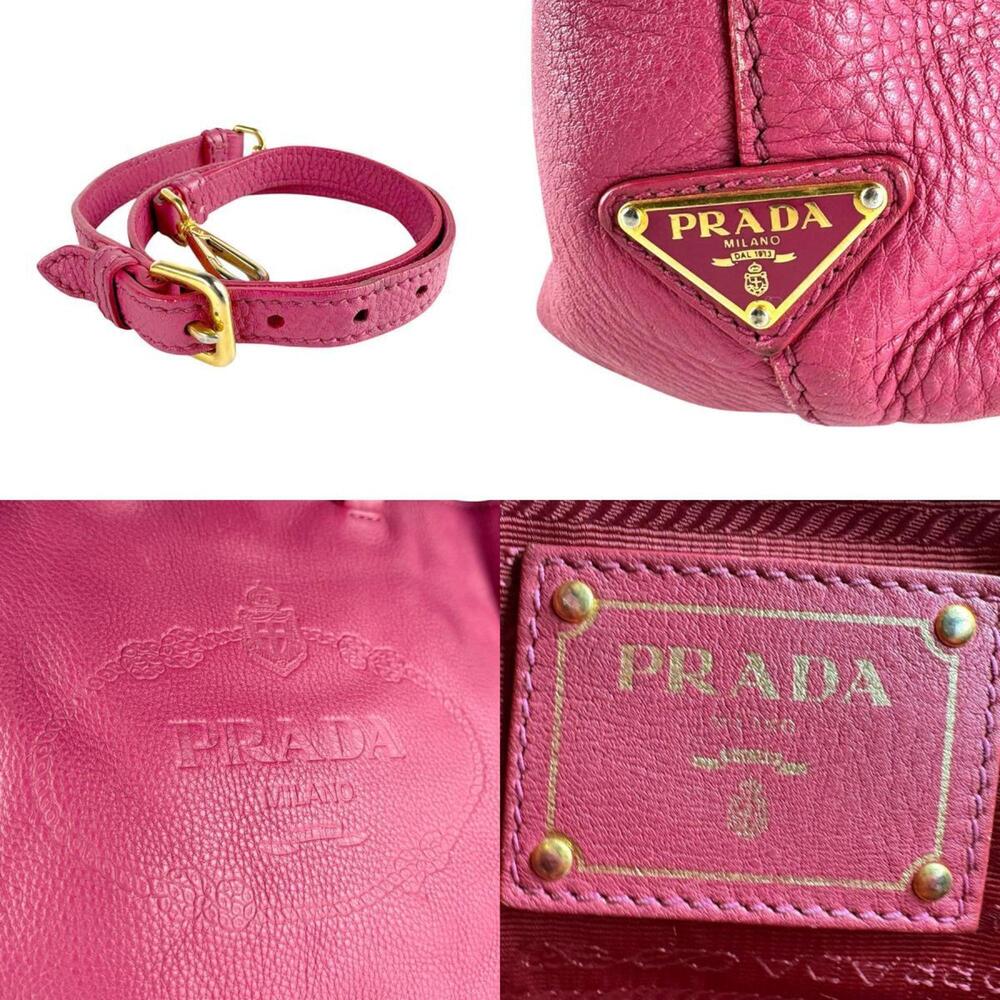 PRADA Pink Leather Shoulder Bag - Picture 5 of 5